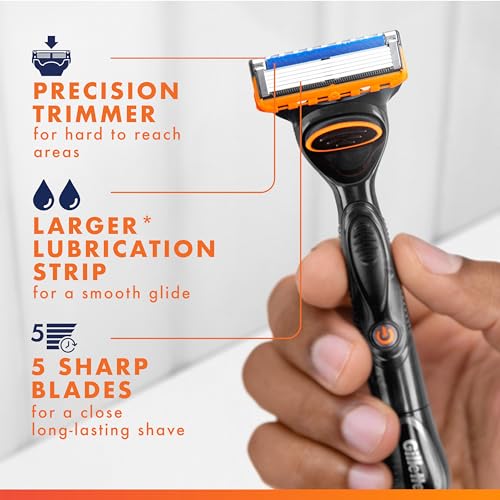 Gillette Fusion5 Power 5-Blade Razor Blade Refills for Men with Precision Trimmer, 10 Count — view 