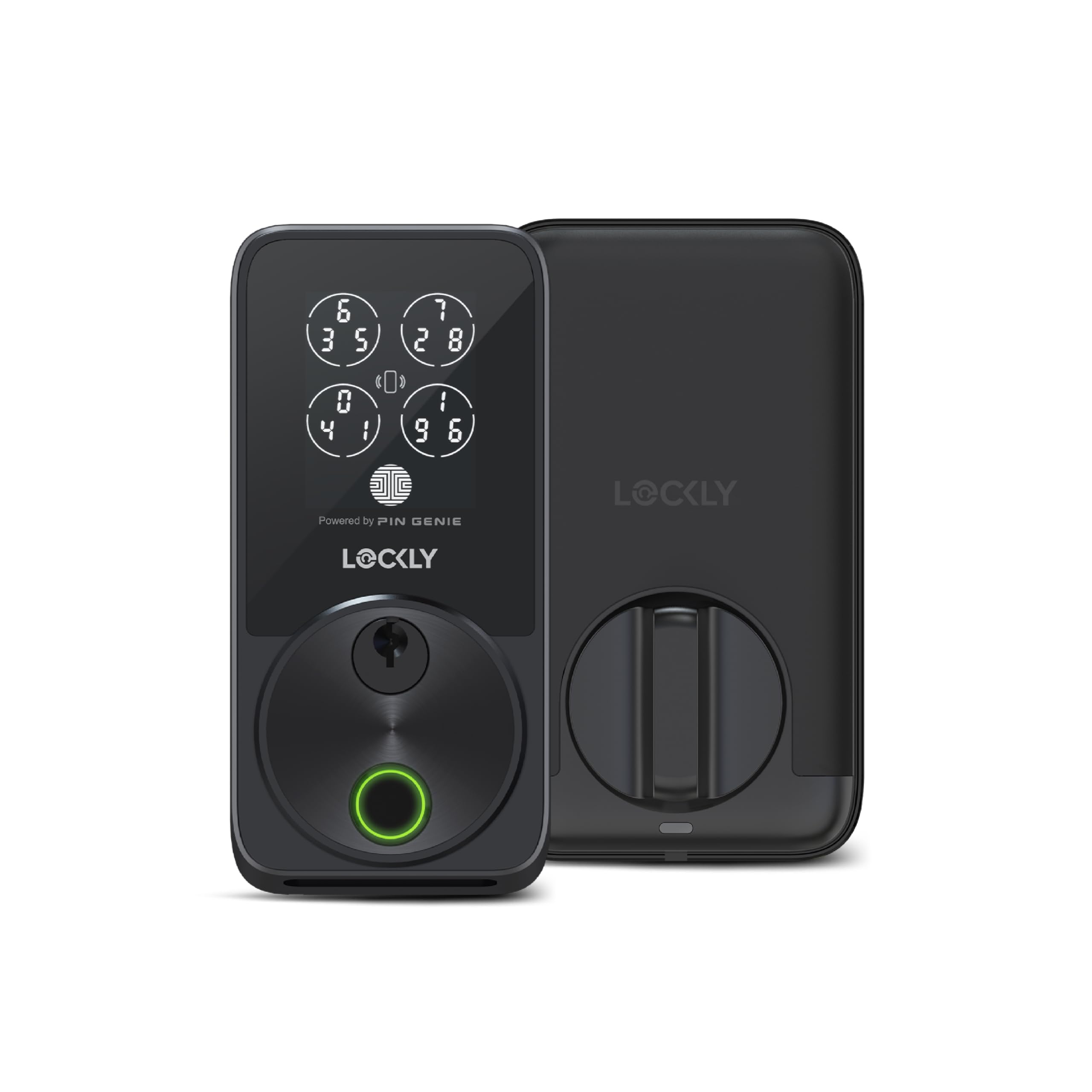 Lockly Secure Pro Smart Door Lock,Fingerprint Keyless Entry Door Lock,Apple Home Key Compatible,Auto Lock, App Remote Control,IP65 Waterproof,Easy Installation | Fingerprint Keyless Entry Door Lock, PIN Genie Keypad, APP Control, Alexa and Google Assistant Compatible,IP65 , Zinc Alloy