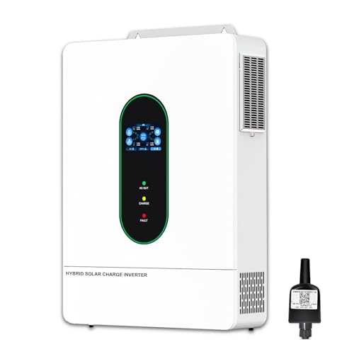 12000W All in One Solar Hybrid Inverter with WiFi, Max. 6 Parallel, 48V Split Phase, Built-in 2 MPPT Solar Charge Controller, 48V DC to 120V-240V Inverter for Home, RVs, Lead Acid/Li