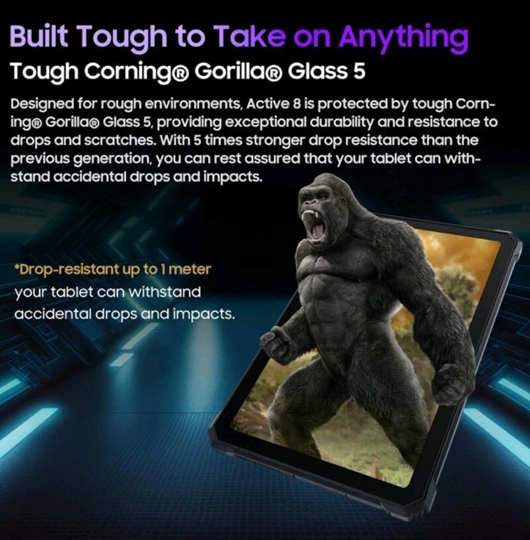 Blackview Active 8 Pro Rugged Tablet WIFI Android Smartphone Waterproof Mobile — view 