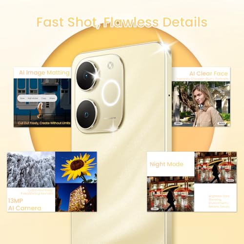 realme Note 70T 4G Smartphone 4+128GB Gold | 6.75 inch Screen, 90Hz Display, 6000mAh Battery, 32MP Camera, Powerful Octa-core Processor, ArmorShell Protection, IP54 — view 