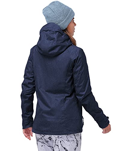 33,000ft Women's 3 in 1 Hooded Rain Jacket Waterproof Softshell Ski Coat — view 