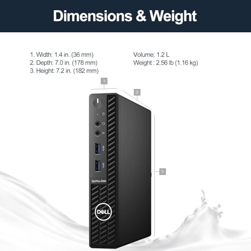 Dell OptiPlex 3080 Micro PC | Intel Core i5-10500T | 16GB RAM | 512GB SSD | Windows 11 Pro | Wi-Fi+ BT | Mini Desktop Computer (Renewed) (16GB RAM + 512GB SSD) — view 