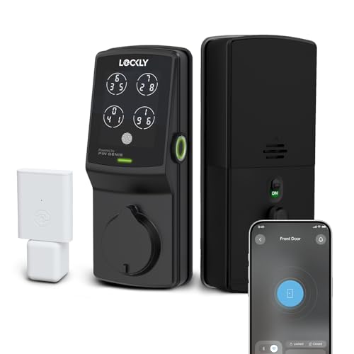 Lockly Secure Pro Smart Deadbolt Lock with WiFi Hub | Fingerprint Keyless Entry Door Lock with PIN Genie® Patented Keypad,ANSI Grade 1, Alexa / Google Compatible, Auto Lock — view 