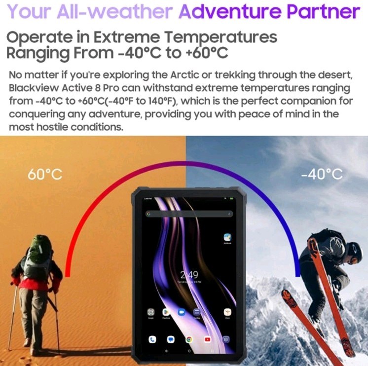 Blackview Active 8 Pro Rugged Tablet WIFI Android Smartphone Waterproof Mobile — view 