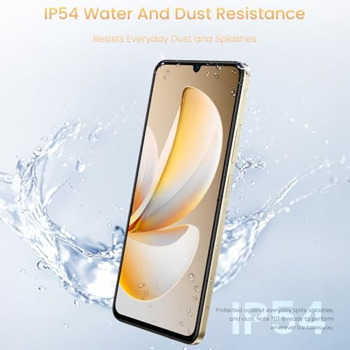 realme Note 70T 4G Smartphone 4+128GB Gold | 6.75 inch Screen, 90Hz Display, 6000mAh Battery, 32MP Camera, Powerful Octa-core Processor, ArmorShell Protection, IP54 — view 