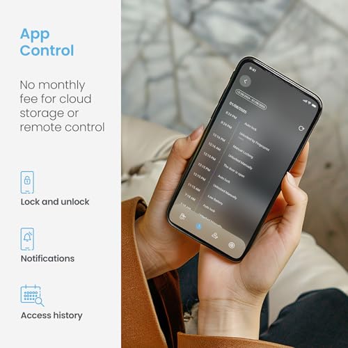 Lockly Secure Pro Smart Deadbolt Lock with WiFi Hub | Fingerprint Keyless Entry Door Lock with PIN Genie® Patented Keypad,ANSI Grade 1, Alexa / Google Compatible, Auto Lock — view 