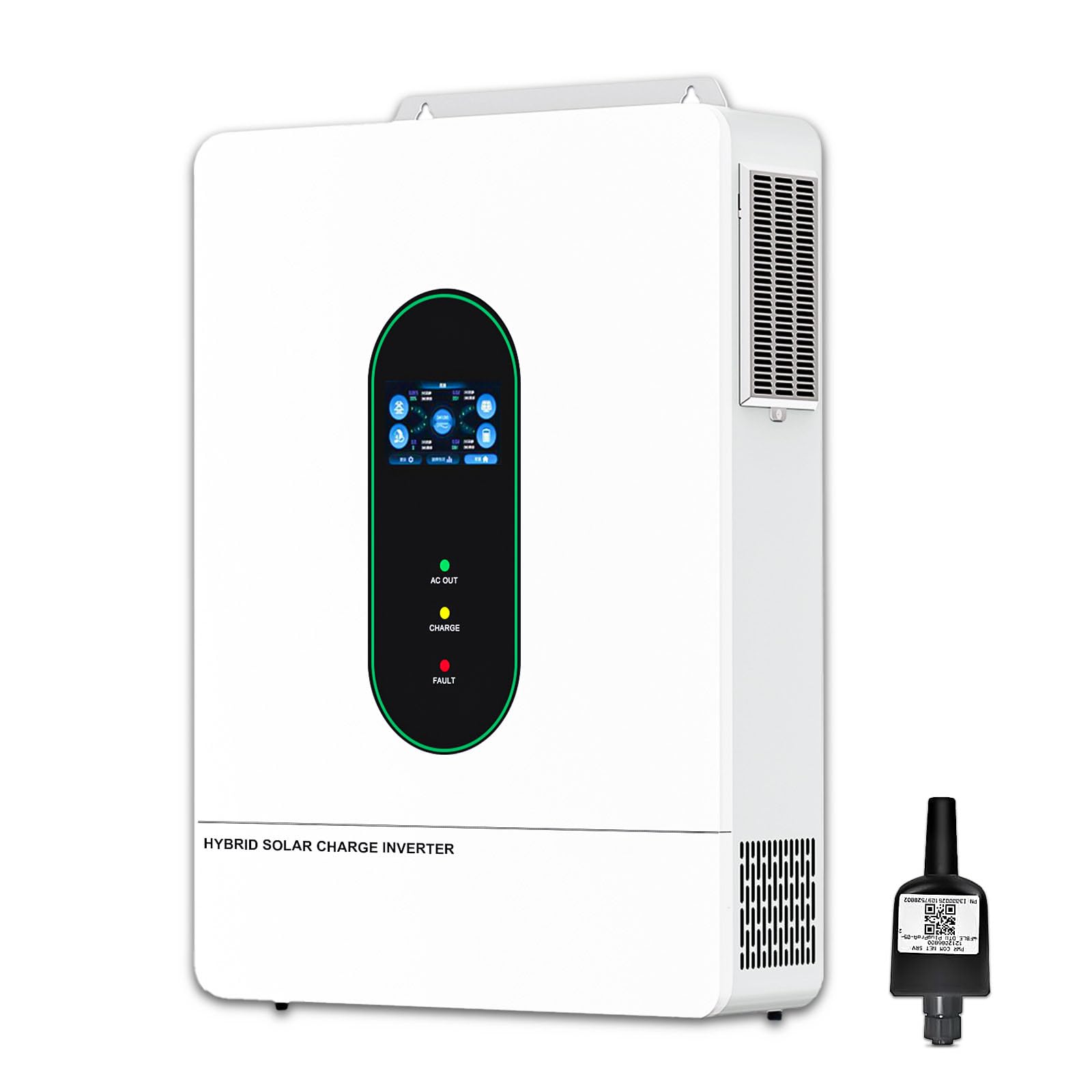 12000W All in One Solar Hybrid Inverter with WiFi, Max. 6 Parallel, 48V Split Phase, Built-in 2 MPPT Solar Charge Controller, 48V DC to 120V-240V Inverter for Home, RVs, Lead Acid/Li — view 